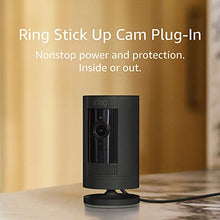 Load image into Gallery viewer, Ring Stick Up Cam Plug-In HD security camera with two-way talk, Works with Alexa - Black
