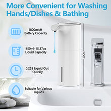 Load image into Gallery viewer, YIKHOM Automatic Liquid Soap Dispenser, 15.37oz/450ml Soap Dispenser, Touchless Hand Sanitizer Dispenser Electric, Motion Sensor Waterproof Pump for Bathroom Kitchen Dish Soap, USB C Rechargeable
