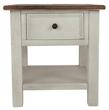 Load image into Gallery viewer, Signature Design by Ashley Bolanburg Farmhouse Square Two Tone End Table, Antique White
