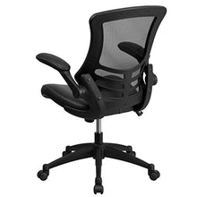 Load image into Gallery viewer, Flash Furniture Desk Chair with Wheels | Swivel Chair with Mid-Back Black Mesh and LeatherSoft Seat for Home Office and Desk
