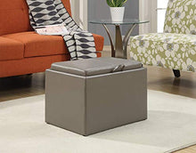 Load image into Gallery viewer, Convenience Concepts Designs4Comfort Accent Storage Ottoman, Gray
