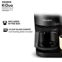 Load image into Gallery viewer, Keurig K-Duo Coffee Maker, Single Serve and 12-Cup Carafe Drip Coffee Brewer, Compatible with K-Cup Pods and Ground Coffee, Black
