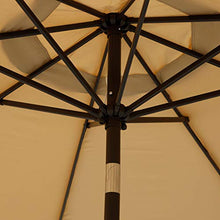 Load image into Gallery viewer, Blissun 9&#39; Outdoor Market Patio Umbrella with Push Button Tilt and Crank, 8 Ribs (Tan)
