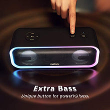 Load image into Gallery viewer, Bluetooth Speaker, DOSS SoundBox Pro+ Wireless Pairing Speaker with 24W Stereo Sound, Punchy Bass, IPX6 Waterproof, 15Hrs Playtime, Multi-Colors Lights, for Home,Outdoor-Black
