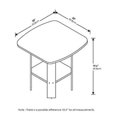 Load image into Gallery viewer, FURINNO Simple Design End Table, 2-Pack, Dark Walnut
