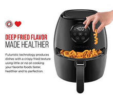 Load image into Gallery viewer, CHEFMAN Small Air Fryer Healthy Cooking, 3.6 Qt, User Friendly, Nonstick, Digital Touch Screen, Dishwasher Safe Basket, w/ 60 Minute Timer &amp; Auto Shutoff, Matte Black, Cookbook Included
