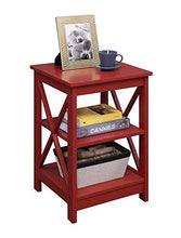 Load image into Gallery viewer, Convenience Concepts Oxford End Table, Cranberry Red
