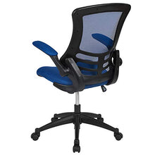 Load image into Gallery viewer, Flash Furniture Mid-Back Blue Mesh Swivel Ergonomic Task Office Chair with Flip-Up Arms
