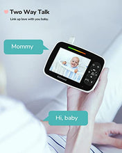 Load image into Gallery viewer, Baby Monitor, Kidsneed Video Baby Monitor with Remote Pan-Tilt-Zoom Camera and Audio, Large Screen Night Vision, Two Way Talk, Temperature Display, Lullabies, VOX Mode, 960ft Range
