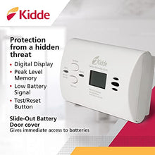 Load image into Gallery viewer, Kidde Carbon Monoxide Detector, AA Battery Powered CO Alarm with LEDs, Test-Reset Button, Low Battery Indicator, Portable
