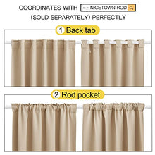 Load image into Gallery viewer, NICETOWN Window Treatment Elegant Curtains - (Biscotti Beige Color) 70 X 84, 1 Pair, Room Darkening Curtains and Drapes for Bedroom
