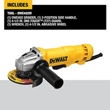 Load image into Gallery viewer, DEWALT Angle Grinder, 4.5 Inch, 11 Amp, With Paddle Switch (DWE402), Black
