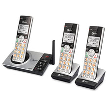 Load image into Gallery viewer, AT&amp;T DECT 6.0 Expandable Cordless Phone with Answering System, Silver/Black with 3 Handsets
