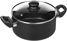 Load image into Gallery viewer, Amazon Basics Non-Stick Cookware 8-Piece Set, Pots and Pans, Black
