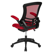 Load image into Gallery viewer, Flash Furniture Mid-Back Red Mesh Swivel Ergonomic Task Office Chair with Flip-Up Arms
