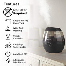 Load image into Gallery viewer, Honeywell HUL520B Mistmate Cool Mist Humidifier Black With Easy Fill Tank &amp; Auto Shut-Off, For Small Room, Bedroom, Baby Room, Office
