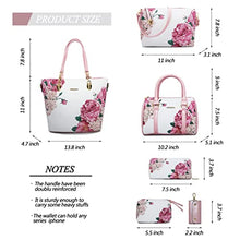 Load image into Gallery viewer, 2E-youth Purses And Handbags For Women Satchel Shoulder Bag Top Handle Tote Bag Hobo Purses Set(1C-pink&amp;white)
