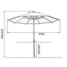 Load image into Gallery viewer, Sunnyglade 9&#39; Patio Umbrella Outdoor Table Umbrella with 8 Sturdy Ribs (Red)
