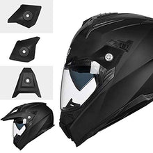Load image into Gallery viewer, ILM Off Road Motorcycle Dual Sport Helmet Full Face Sun Visor Dirt Bike ATV Motocross Casco DOT Certified (L, Matte Black)
