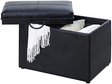 Load image into Gallery viewer, Convenience Concepts Designs4Comfort Accent Storage Ottoman, Black
