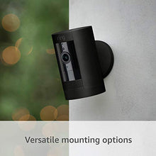 Load image into Gallery viewer, Ring Stick Up Cam Plug-In HD security camera with two-way talk, Works with Alexa - Black
