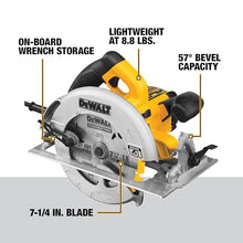 Load image into Gallery viewer, DEWALT Circular Saw, 7-1/4 inch, Pivoting with up to 57 Degree Bevel, Corded (DWE575SB)
