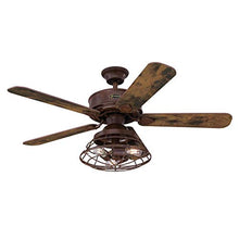 Load image into Gallery viewer, Westinghouse Lighting 7220500 Barnett 48-Inch Barnwood Indoor, Dimmable LED Light Kit with Cage Shade, Remote Control Included Ceiling Fan
