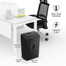 Load image into Gallery viewer, Bonsaii 10-Sheet Cross Cut Paper Shredder, 5.5 Gal Home Office Heavy Duty Shredder for Credit Card, Staple, Clip with Transparent Window(C209-D)
