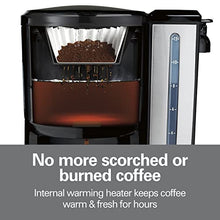 Load image into Gallery viewer, Hamilton Beach (47950) Coffee Maker with 12 Cup Capacity &amp; Internal Storage Coffee Pot, Brewstation, Black/Stainless Steel
