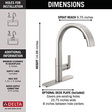 Load image into Gallery viewer, Delta Faucet Keele Brushed Nickel Kitchen Faucet, Kitchen Faucets with Pull Down Sprayer, Kitchen Sink Faucet, Faucet for Kitchen Sink, Magnetic Docking Spray Head, Spotshield Stainless 19824LF-SP
