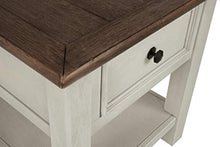 Load image into Gallery viewer, Signature Design by Ashley Bolanburg Farmhouse Square Two Tone End Table, Antique White
