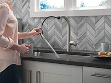 Load image into Gallery viewer, Delta Faucet Keele Brushed Nickel Kitchen Faucet, Kitchen Faucets with Pull Down Sprayer, Kitchen Sink Faucet, Faucet for Kitchen Sink, Magnetic Docking Spray Head, Spotshield Stainless 19824LF-SP
