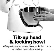 Load image into Gallery viewer, Hamilton Beach All-Metal 12-Speed Electric Stand Mixer, Tilt-Head, 4.5 Quarts, Pouring Shield, Licorice (63227)
