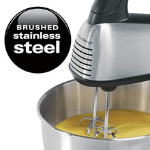 Load image into Gallery viewer, Hamilton Beach Classic Stand and Hand Mixer, 4 Quarts, 6 Speeds with QuickBurst, Bowl Rest, 290 Watts Peak Power, Black and Stainless
