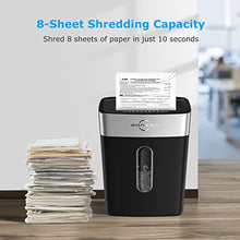 Load image into Gallery viewer, BONSEN Shredder for Home Office, 8-Sheet Crosscut Credit Card Shredder, Small Paper Shredder for Home Use with 4 Gallons Wastebasket, High Security Level P-4, ETL Certification (S3101)
