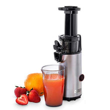 Load image into Gallery viewer, Dash Deluxe Compact Masticating Slow Juicer, Easy to Clean Cold Press Juicer with Brush, Pulp Measuring Cup, Frozen Attachment and Juice Recipe Guide - Graphite
