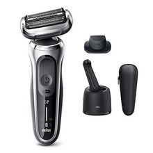 Load image into Gallery viewer, Braun Electric Razor for Men Flex Head Foil Shaver with Precision Beard Trimmer, Rechargeable, Wet &amp; Dry, 4in1 SmartCare Center and Travel Case, Silver
