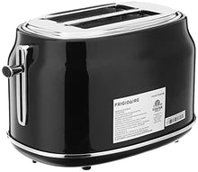 Load image into Gallery viewer, Frigidaire ETO102-BLACK, 2 Slice Toaster, Retro Style, Wide Slot for Bread, English Muffins, Croissants, and Bagels, 5 Adjustable Toast Settings, Cancel and Defrost, 900w, Black
