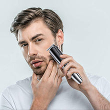 Load image into Gallery viewer, Hatteker Mens Hair Clipper Beard Trimmer Grooming kit Hair Trimmer Mustache Trimmer Body Groomer Trimmer for Nose Ear Facial Hair Cordless Waterproof 5 in 1
