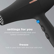 Load image into Gallery viewer, INFINITIPRO BY CONAIR Hair Dryer, 1875W AC Motor Pro Hair Dryer with Ceramic Technology, Includes Diffuser and Concentrator, Black
