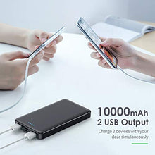 Load image into Gallery viewer, Portable Charger Power Bank 10000mAh【2 Pack】Ultra Slim Portable Phone Charger with USB C Input &amp; 2 Output Backup Charging External Battery Pack Compatible with iPhone 15/14/13/12/11,Android Phone etc
