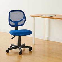 Load image into Gallery viewer, Amazon Basics Low-Back Computer Task Office Desk Chair with Swivel Casters - Blue
