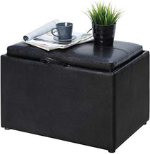 Load image into Gallery viewer, Convenience Concepts Designs4Comfort Accent Storage Ottoman, Black
