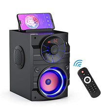 Load image into Gallery viewer, Portable Big Bluetooth Speakers with Light, Wireless with Subwoofer, FM Radio, LED Lights, EQ, Booming Bass, Bluetooth 4.2 Stereo Loud Outdoor/Indoor Retro , for Home, Camping, Travel
