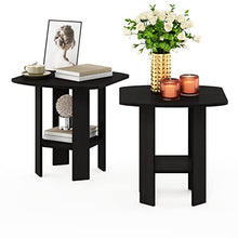 Load image into Gallery viewer, FURINNO Simple Design End Table, 2-Pack, Espresso
