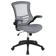 Load image into Gallery viewer, Flash Furniture Mid-Back Dark Gray Mesh Swivel Ergonomic Task Office Chair with Flip-Up Arms
