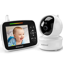 Load image into Gallery viewer, Baby Monitor, Kidsneed Video Baby Monitor with Remote Pan-Tilt-Zoom Camera and Audio, Large Screen Night Vision, Two Way Talk, Temperature Display, Lullabies, VOX Mode, 960ft Range
