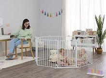 Load image into Gallery viewer, Regalo 192-Inch Super Wide Adjustable Baby Gate and Play Yard, 4-In-1, Bonus Kit, Includes 4 Pack of Wall Mounts
