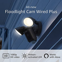 Load image into Gallery viewer, Ring Floodlight Cam Wired Plus with motion-activated 1080p HD video, Black (2021 release)

