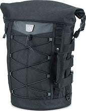 Load image into Gallery viewer, Kuryakyn 5223 Momentum Deadbeat Expandable Motorcycle Travel Luggage: Weather Resistant Duffle Bag with Sissy Bar Straps, Black

